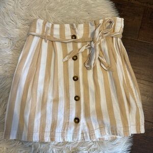 Hollister Multicolored A-line Mini Skirt Tie Front Casual